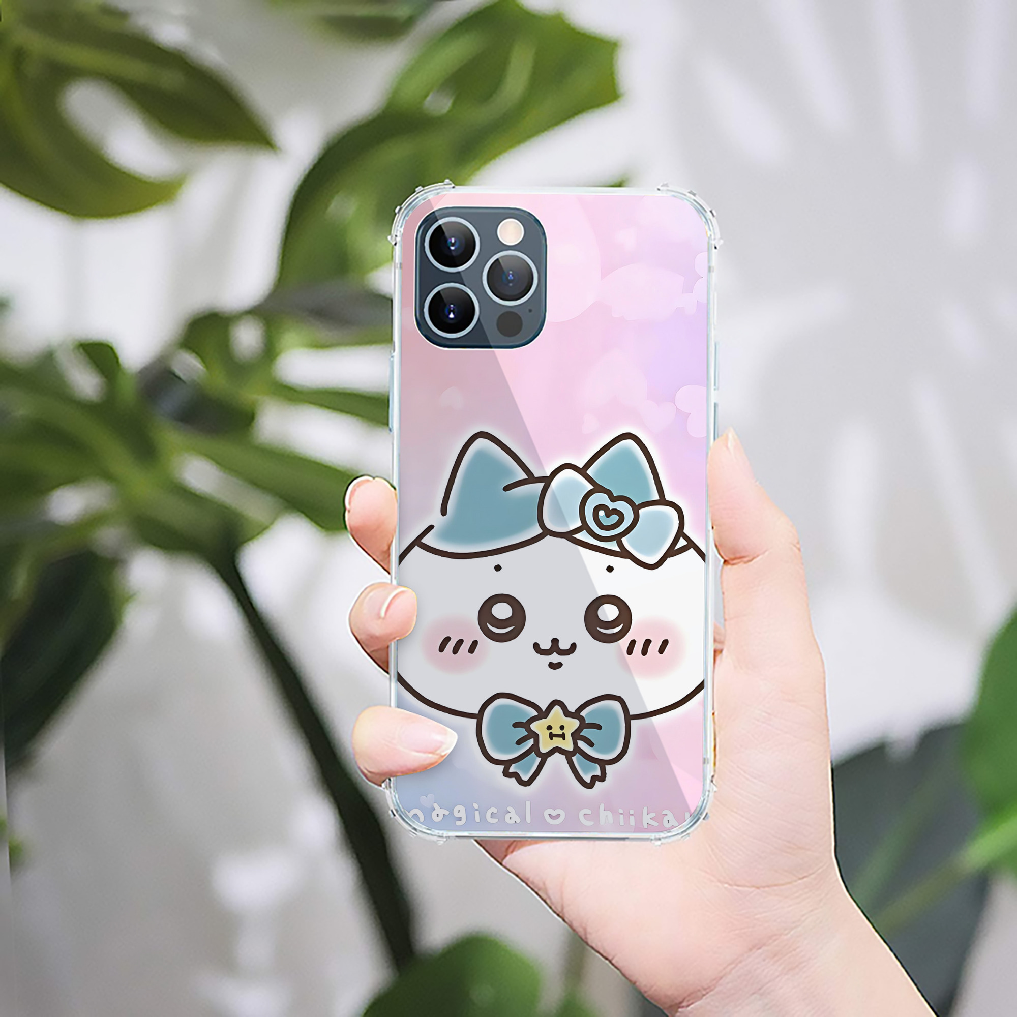 （画像用） ちいかわ Chii-kawa 【iPhone 12シリーズ対応】透明スマホケース（クリアソフトケース）